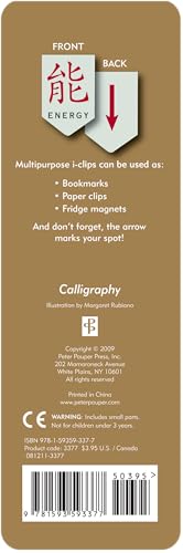 Calligraphy i-Clip Magnetic Page Markers (Set of 8 Magnetic Bookmarks)