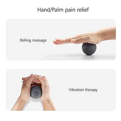 2" Mini Massage Ball, 5 Speeds Vibrating Massage Roller Ball for Palm, Hand, Foot, Leg, Neck, Back, Trigger Point Muscle Therapy Ball for Myofascial Release, Plantar Fasciitis Relief, Gray - color: Gray