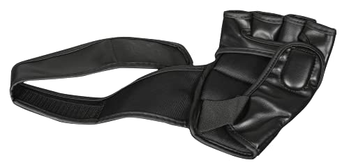 MMA Gloves - Men & Women Training Wristwrap Gloves for Boxing, Fighting, Kickboxing, Taekwondo, Karate Sparring - color: Full Black