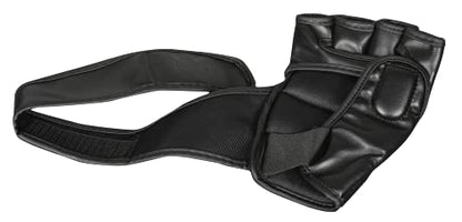MMA Gloves - Men & Women Training Wristwrap Gloves for Boxing, Fighting, Kickboxing, Taekwondo, Karate Sparring - color: Full Black