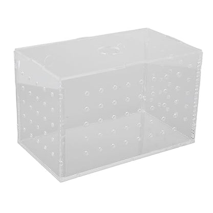 Fish Breeder Box, Aquarium Fish Breeding Box with Suction Cups, High Transparency Acrylic Hatchery Incubator Tank for Baby Fish Shrimp Clownfish Isolation and Rearing (14 * 8 * 9CM) - size: 14*8*9CM