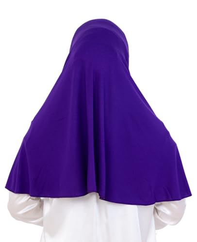 Prien Easy To Wear Hijab For Women, Muslim Instant Turban With Niqab, Islamic Clothes, Soft Scarf For Prayer, Abaya, Khimar - color: Purple