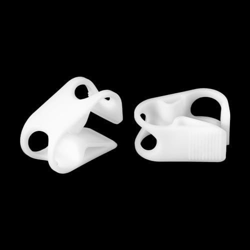 PATIKIL Plastic Tube Clamps, 5Pcs 3/8" - 5/8" Tube OD Adjustable Precise Flow Control Hose Clamp Clip for Laboratory Pinch Valve, White