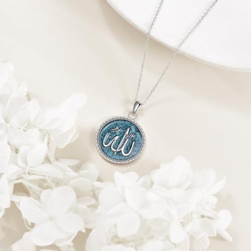 Allah Necklace Religious Muslim Allah Pendant Islamic Jewelry Gifts for Men Women