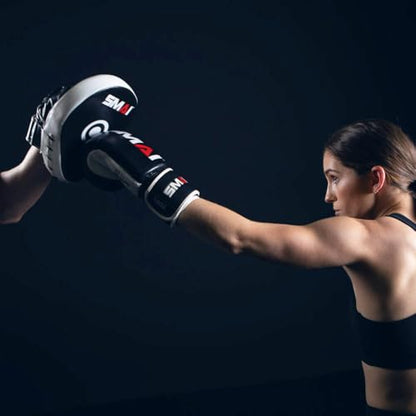 SMAI Essentials Boxing Focus Mitts - Curved Gloves for MMA Punching Training and Sparring