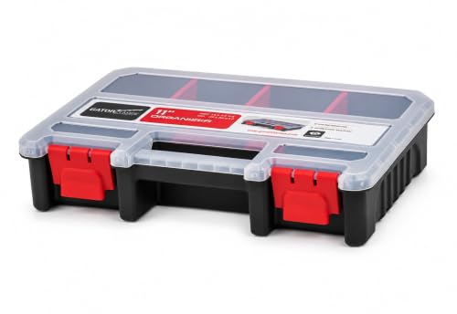 Compact Parts Organizer Box – Small Hardware Storage Case with 9 Compartments & 5 Dividers – Durable Nylon Screw, Bolt, Craft Organizer for Toolbox, Drawer, or Garage Use - color: c. 1pcs Set - Medium Organizer