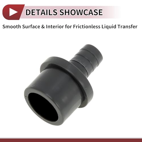 Plastic Hose Barb Fitting 1-1/4" x 5/8" Barb OD Straight Through Pipe Connector Grey 5 Pcs - color: Gray, size: 1-1/4" x 5/8" OD