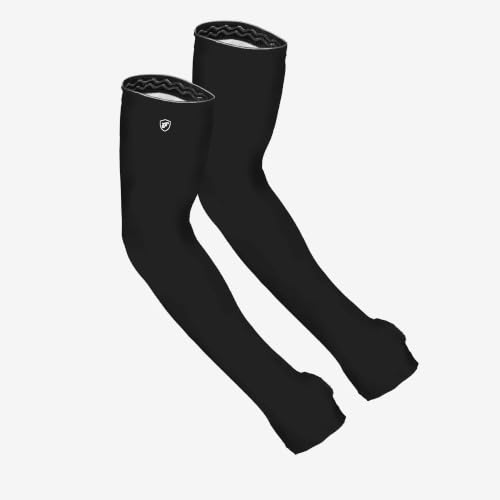 FARMER'S DEFENSE Gardening Arm Sleeves|UV Cooling Protective Sleeve Women & Men|Anti-Scratch Cover Sun UPF Outdoor Protection - Black - XS - color: Black, size: X-Small