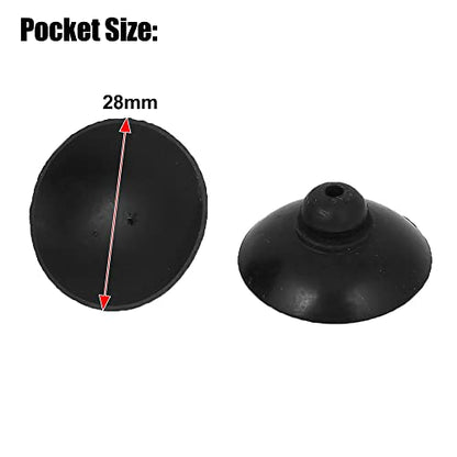 VOCOSTE 8 Pcs Aquarium Fish Tank Suction Cup Clip Sucker Soft Plastic, Black, 28mm Dia
