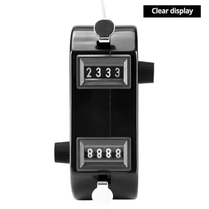 QWORK 2 Pack Black Dual Pitch Counter - Tally Click Counter/Score Tracker/Digital Counter for Baseball Pitches - Handheld and Lightweight with 9999 Max Count