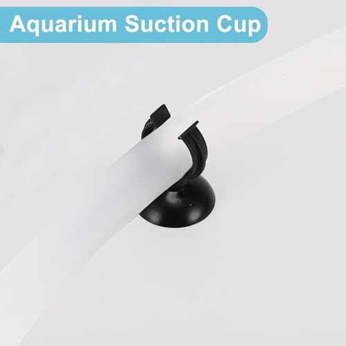 Aquarium Suction Cup, Aquarium Sucker Clip, Suction Cups Airline Tubing Holder, Fish Tank Accessories for Aquarium Fish Tank, Black, 0.79" 20 Pcs 20 Pcs