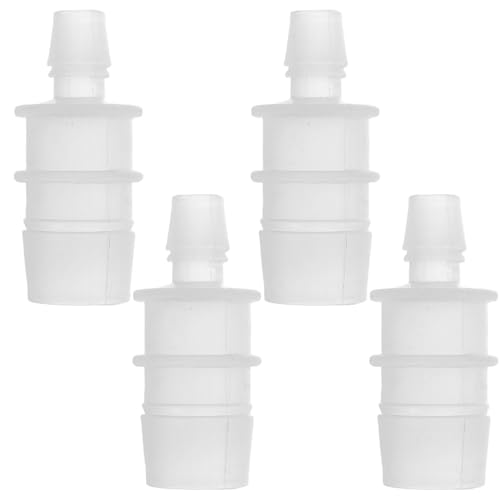 4pcs Plastic Hose Barb Fitting 3/4" to 3/8" Barbed Splicer Mender Joint Adapter Aquarium Clear - size: 3/4"-3/8"