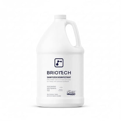 BRIOTECH Sanitizer Disinfectant Hypochlorous, Kill 99.99% of Viruses & Bacteria, Control Mold, Eliminate Odor, Gentle for Nursery & Play Rooms, Food Contact Surface Sanitizer, 1 Gallon Refill - size: 128 Fl Oz (Pack of 1)