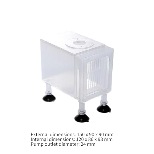 Aquarium Pump Filter Box Protection Shield Fish Tank Accessories Skimmer Box Pump Container Pump Cover for Turtle Tank, Large White