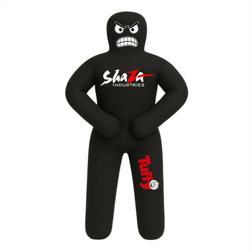 Shaza Toffy Youth Wrestling Dummy, Unfilled Canvas Training Partner, Kids Combat Practice Equipment - color: Black