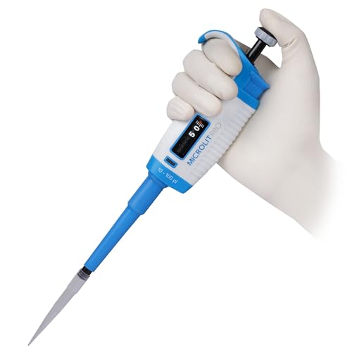 MICROLIT Single-Channel Pipettes with Adjustable Volume, Accurate and Calibrated Micropipette Ergonomic Design for 10-100ul Liquid Capacity, Compatible with 200ul Pipette Tips - size: 10-100ul, style: Single-Channel