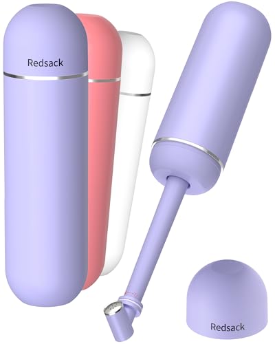 Portable Bidet for Travel & Camping - Manual Squeeze Peri Bottle Handheld - color: Purple