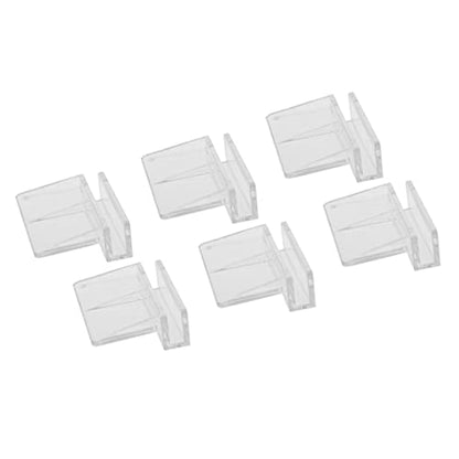 POPETPOP 2sets Fish Tank Cover Holders Aquarium Support Frame Plastic 5-6mm Glass Tank Secure Fit 20pcs*2