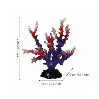 Resin Coral Aquarium Ornament Resistant Aquarium Decoration Easy to Clean Artificial Coral Formation Decoration