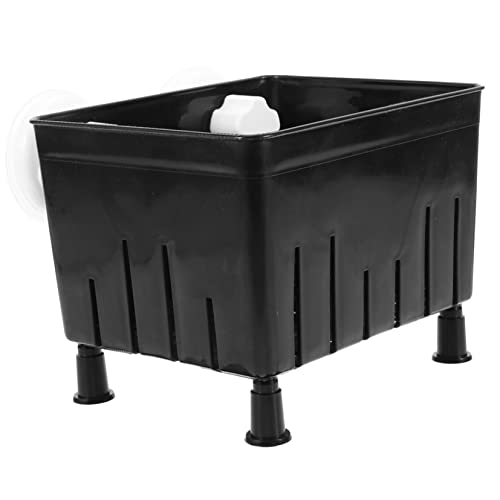 1set Fish Isolation Box for Tortoise Breeding and Aquarium Use Hatching Box Detachable Feet for Isolation of Newborns and Fish and Shrimp Care - color: Black