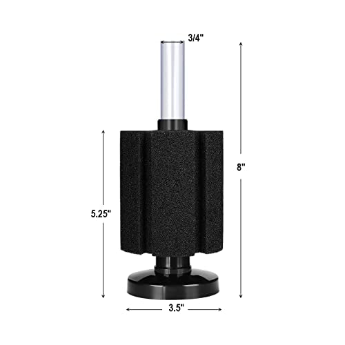 AQUANEAT Aquarium Bio Sponge Filter Breeding Fry Betta Shrimp Nano Fish Tank (M Large up to 50Gal) - size: M Large up to 50Gal