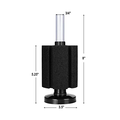 AQUANEAT Aquarium Bio Sponge Filter Breeding Fry Betta Shrimp Nano Fish Tank (M Large up to 50Gal) - size: M Large up to 50Gal