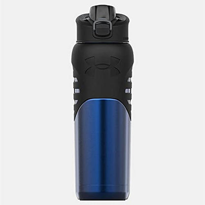Under Armour 24Oz Stainless Steel Water Bottle, Insulated, Carabiner Easy Carry Hook, Leak Proof, Kids & Adults, All Sports, Gym - color: Royal