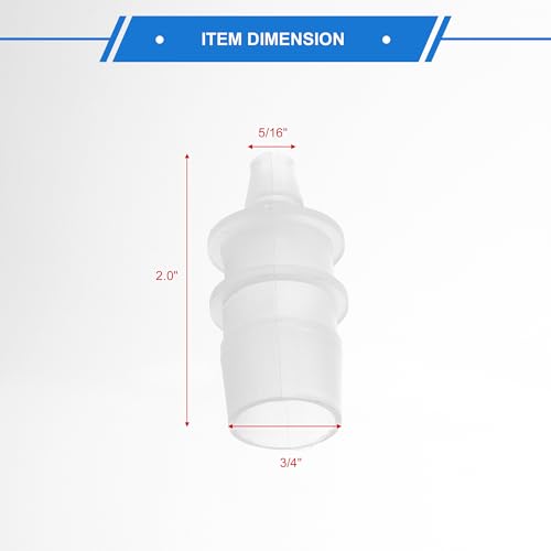 4pcs Plastic Hose Barb Fitting 3/4" to 5/16" Barbed Splicer Mender Joint Adapter Aquarium Clear - size: 3/4"-5/16"