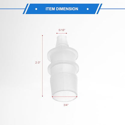 4pcs Plastic Hose Barb Fitting 3/4" to 5/16" Barbed Splicer Mender Joint Adapter Aquarium Clear - size: 3/4"-5/16"