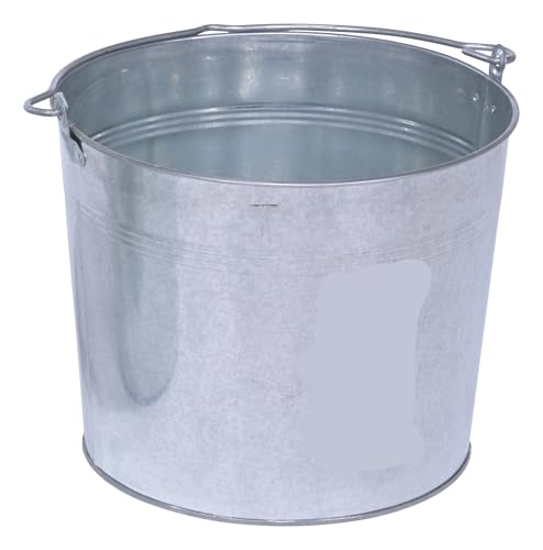 Vestil BKT-GAL-500 Galvanized Steel Bucket, 5 Gallon Capacity