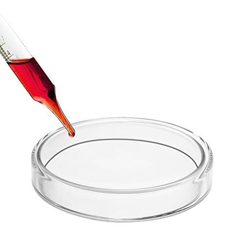 5-Pack 60 mm Borosilicate Glass Petri Dishes with Lids | 2.3 mm Thick, Optically Transparent, Autoclavable, Reusable, Heat-Resistant up to 180°C - size: 5pcs: 60mm