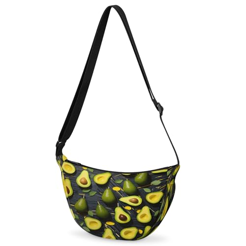 Crossbody Bag for Women Men, Lightweight Small Sling Hobos Dumpling Bag Crescent Purse, Crescent Moon Bag - color: Color Q