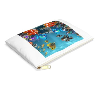 3dRose Graphic Design of Aquarium Style Accessory Pouch Small - size: Small
