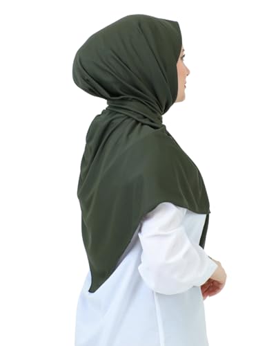 Prien Hijab For Women Muslim Lightweight Scarf Head Scarves For Girls Islamic Long Headscarf Chiffon Shawl Prayer Set Ramadan - color: Khaki
