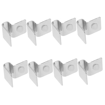 GALPADA 8Pcs Stainless Steel Fish Tank Lid Support Clamps Aquarium Cover Brackets for Rimless Aquariums Wear Resistant and Secure Design Versatile Compatibility for Various Tanks