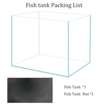 Vimvins 3 Gallon Glass Fish Tank, Easy to Maintain Small Aquarium for Betta/Goldfish/Snails/Shrimp and Aquatic Planting. - size: 3 Gallon
