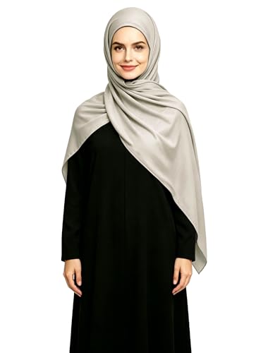 Lina & Lily Non-see-through Premium Jersey Maxi Hijab Head Scarf Wrap for Muslim Women - color: Light Sand