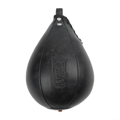 Boxing Speed Ball for Boxing Training, Hanging Punching Pear Bag, Reflex Reaction Exercise Equipment, MMA Striking Practice Tool, Home Gym Cardio Workout Gear, Microfiber Leather Speed - size: black