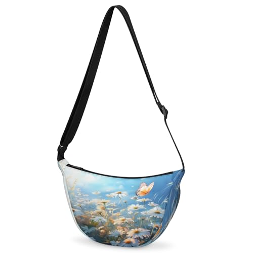 Crossbody Bag for Women Men, Lightweight Small Sling Hobos Dumpling Bag Crescent Purse, Crescent Moon Bag - color: Color N