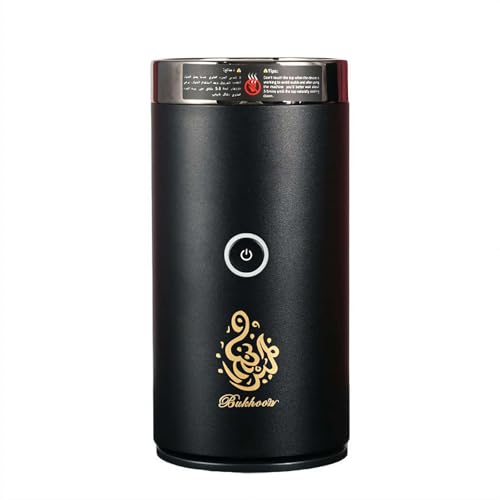 Car Incense Burner Electric Bakhoor Burner, Portable Aluminum Alloy USB Rechargeable Diffuser for Car Home Decor - color: Black
