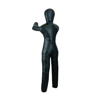 BJJ Wrestling Grappling Throwing Dummy Bag, Unfilled, PU Leather - size: 72 inches| 180cm|6 Feet