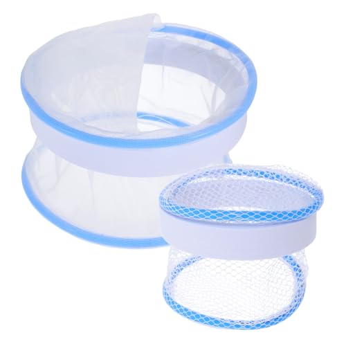Toyvian 2pcs Transparent Fish Breeder Box Nylon Floating Mesh Nursery Tank for Guppy Egg Incubation for Aquarium Betta Clownfish Fry Easy to Clean Monitor