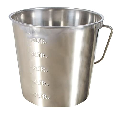 Kerbl Stainless Steel Bin 12.3 litres with Measuring Scale - size: 12,3 l
