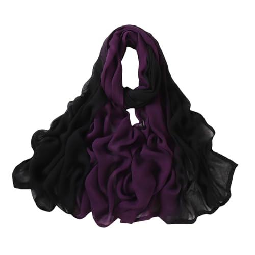 Fashion Gradient Color Hijab Scarf for Women Soft Modal Instant Jersey Hijab Head Wraps Long Shawls - color: Color 3