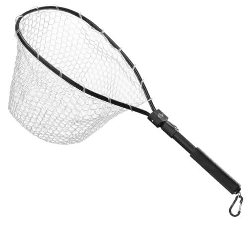 SF Fly Fishing Landing Net Soft Rubber Mesh Trout Net Catch and Release Net - style: Folding Landing Net
