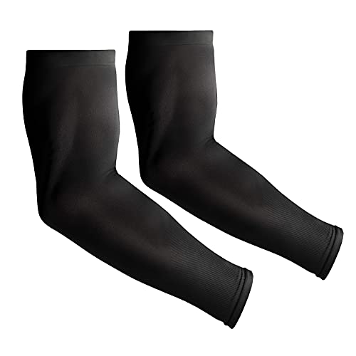 4 Pair UV Sun Protection Arm Sleeves for Men & Women,Cooling UPF 50 Arm Cover for Baseball,Cycling,Basketball - color: Black-2 Pairs