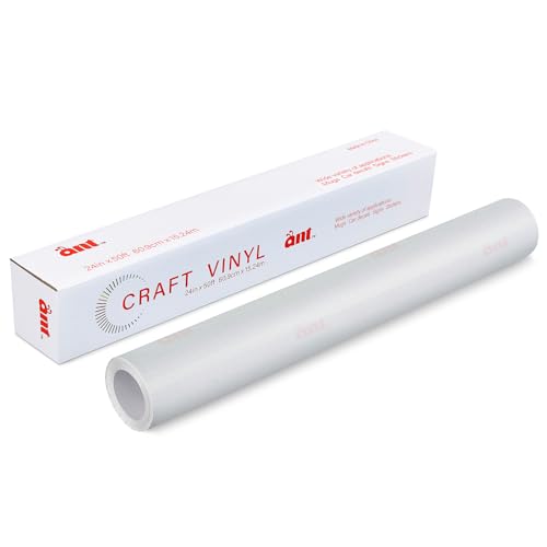 Ant 24inch x 50ft Frosted Matte Etched Adhesive Vinyl All-Weather Fade Proof, Indoor Outdoor Use Bathroom Door Window Covering Decorative Frosting Stickers (24inch x 50ft, Light Gray)