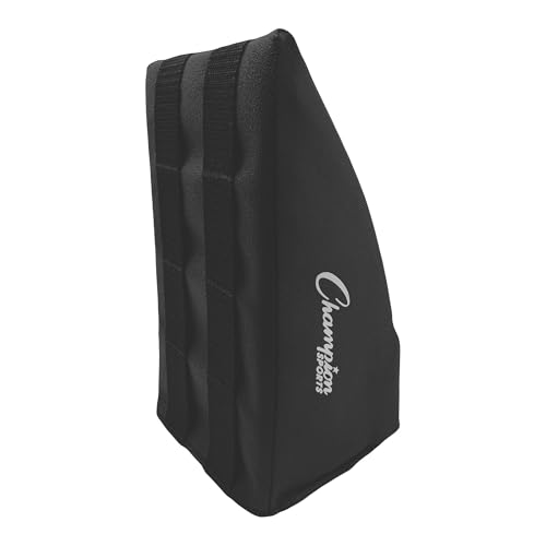 Champion Sports Cushioned Catcher's Knee Support – Ergonomic Design for Players 5'8" and Over – Black - size: 5'8" and Above