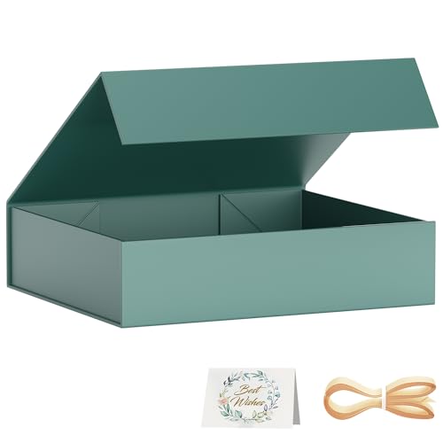 PSHVYM Gift Box 11.5x7.8x3 In, Green Gift Boxes with Lids for Presents - color: Green