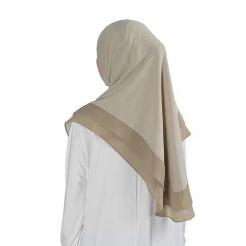 Hijab for Women Muslim Patterned Headscarf Arabian Headscarf Islamic Khimar Prayer Cloth Hijab Scarf for Women - color: Green